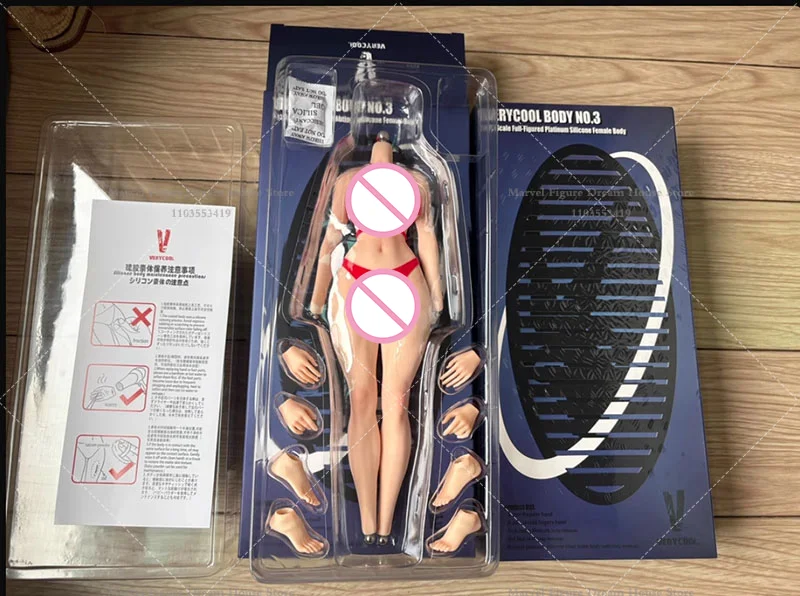 VERYCOOL VCD-03 1/6 スケール 豪華なタイプの女性戦闘機シリコンボディ、筋肉質の脚付き、12 インチアクションフィギュア兵士用