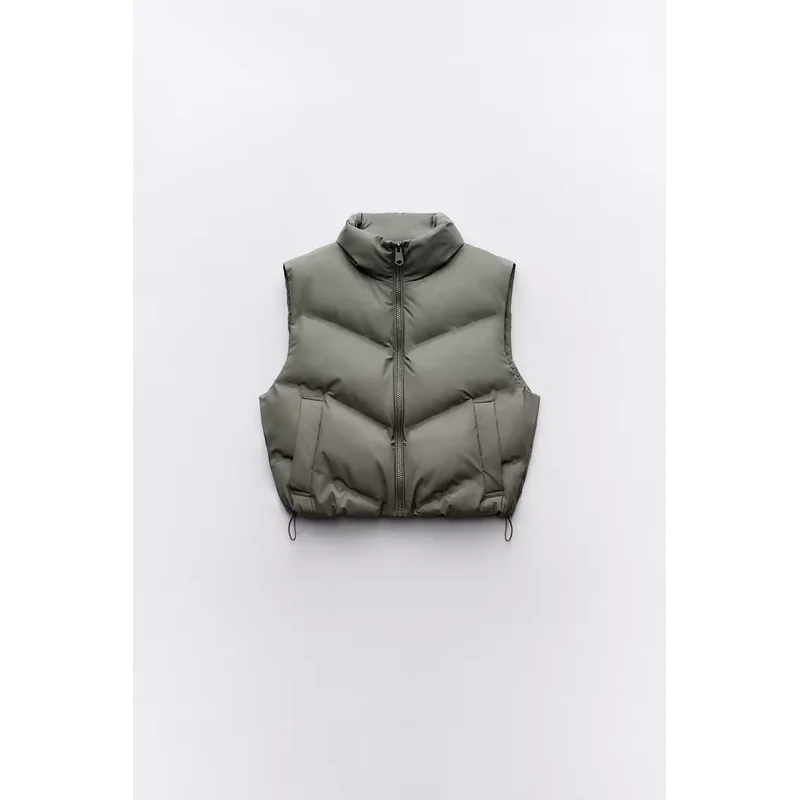 

Осень-зима, теплый универсальный жилет с высоким воротником, новинка 2024, женский модный джет Sle Z, Китайское происхождение