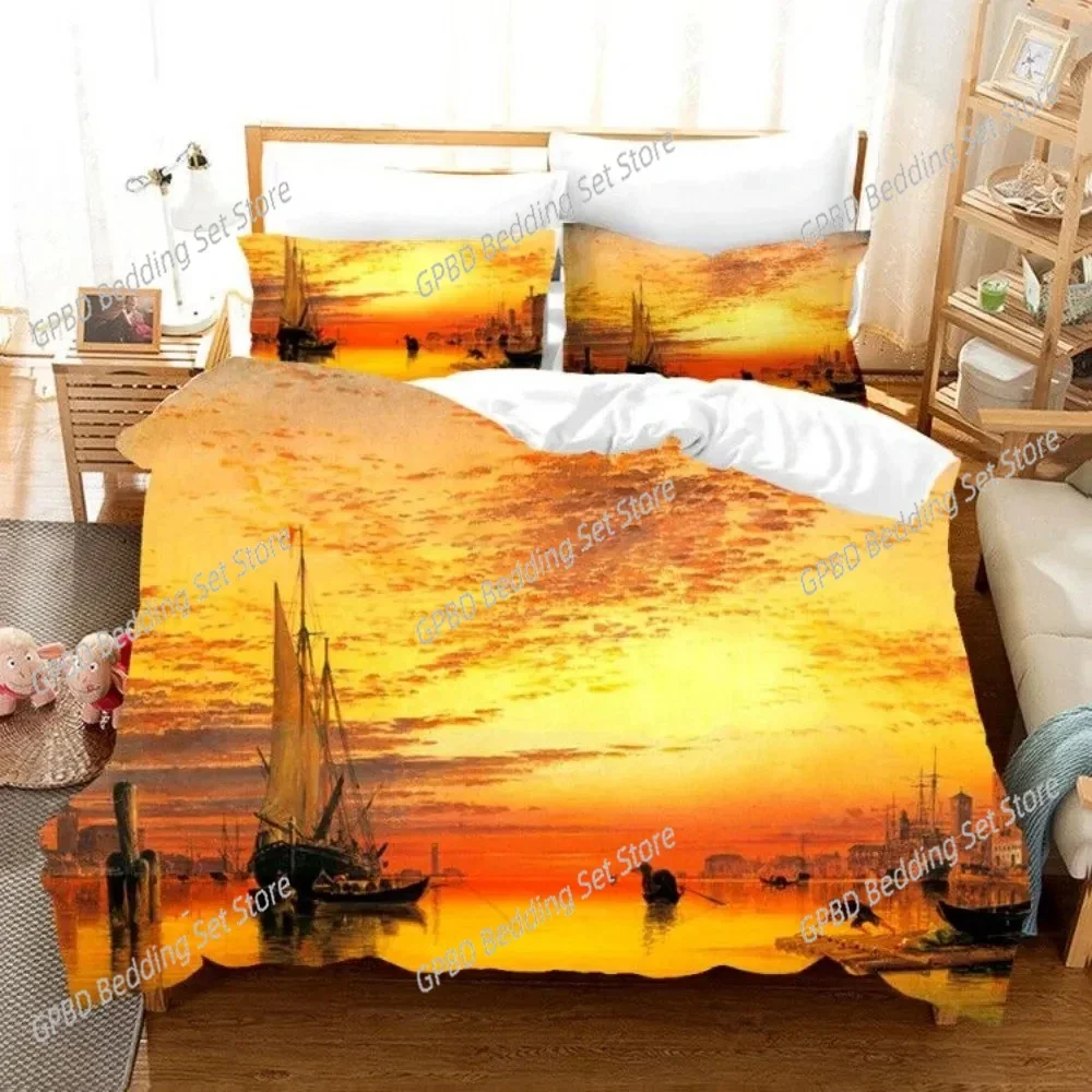 

3D Print Oil Painting Van Gogh Star Sky 3D Duvet Cover Bedding Set Comforter Linen Pillowcases Home Decor Single Double Twin