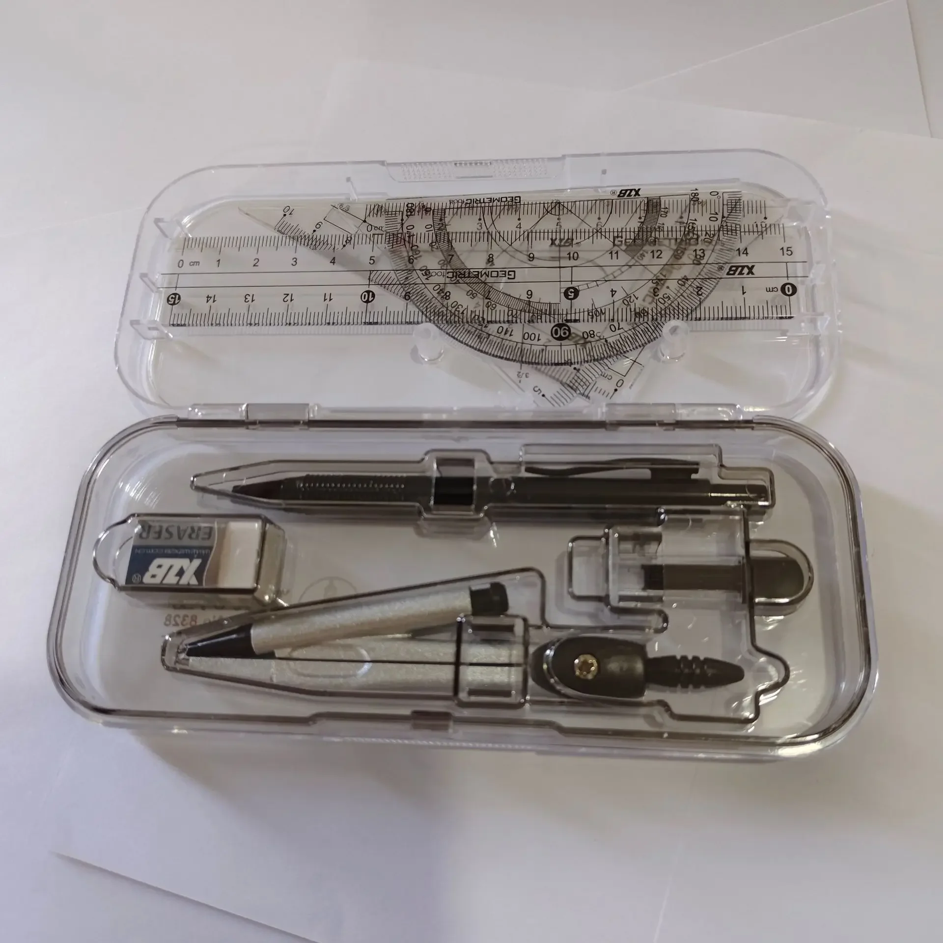 1Sets compass ruler set for students to use drawing tools for junior high school students to test drawing rulers  student kit