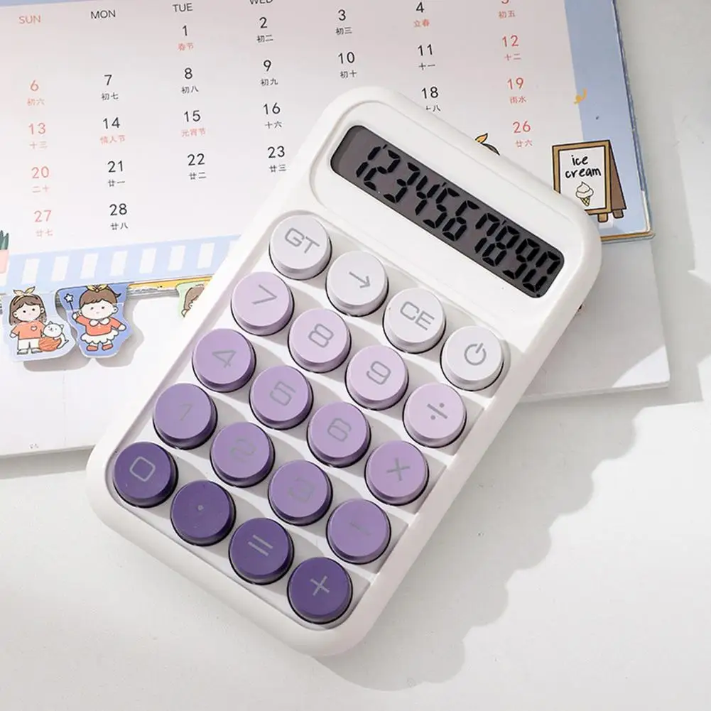 Lcd Display Calculator Typewriter Style Calculator Mechanical Calculator with Led Display for Office School Use for Students