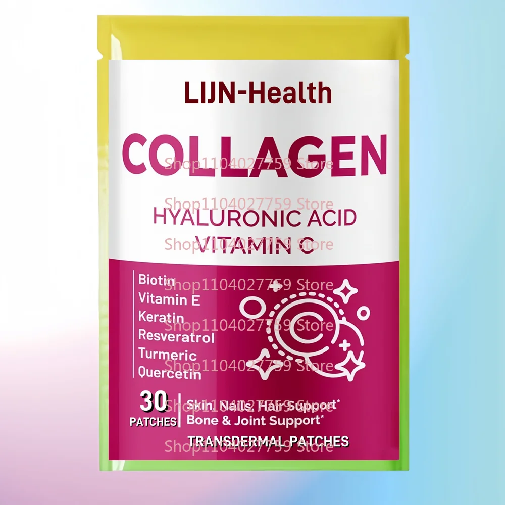 30-patches-de-colageno-peptidico-transdermico-com-vitamina-c-vitamina-e-resveratrol-e-curcuma-suporte-para-pele-cabelo-unhas-e-articulacoes