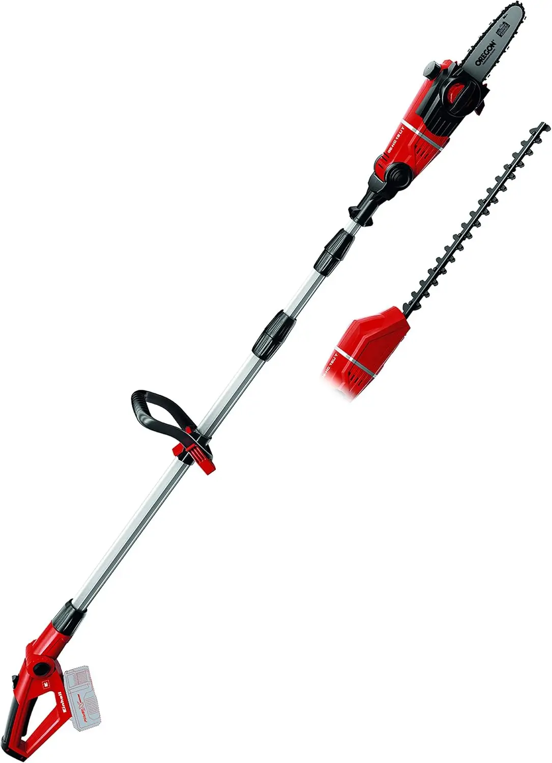 

Ge-Hc Power X-Change 18-Volt Cordless Telescoping Garden Multi-Tool, Interchangeable 8-Inch Pole Saw And 18-Inch Hedge Trimmer,