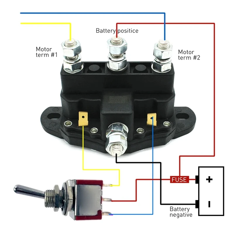 12V Electric Winch Contactor Electromagnetic Relay 24450BX 6660-110 Replacement Parts