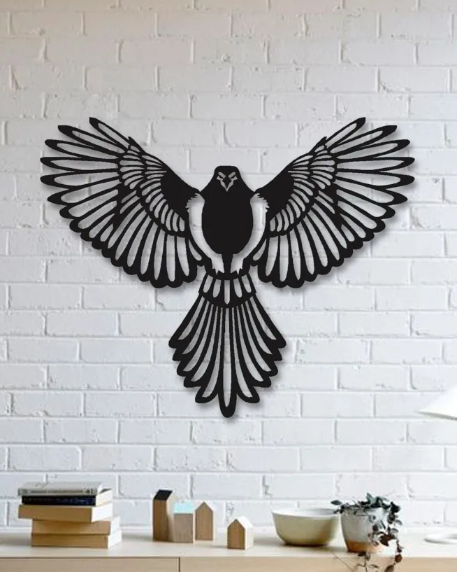 Designed Eagle Wall Decorative Metal Wall Art Black Wall Décor,Living Room, Bedroom, Kitchen, bathroom Interior Decoration, Wal