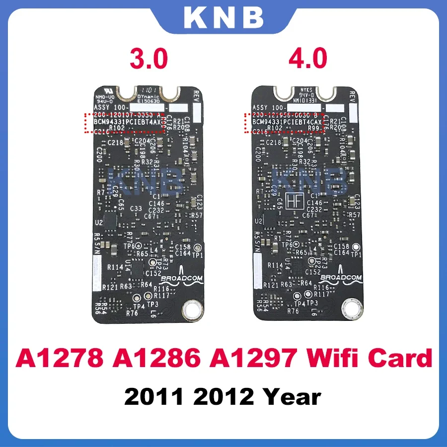 WiFi Airport Card BCM94331PCIEBT4CAX Bluetooth 4.0 BCM94331PCIEBT4AX Bluetooth 3.0 For Macbook Pro A1278 A1286 2011 2012 years