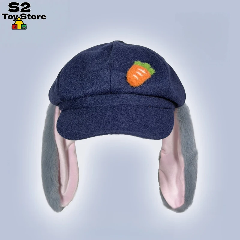 

Zootopia Inspired Beret Hat with Bunny & Fox Ears Judy Hopps Nick Wilde Cosplay Costume Photo Prop Adjustable Face-Flattering