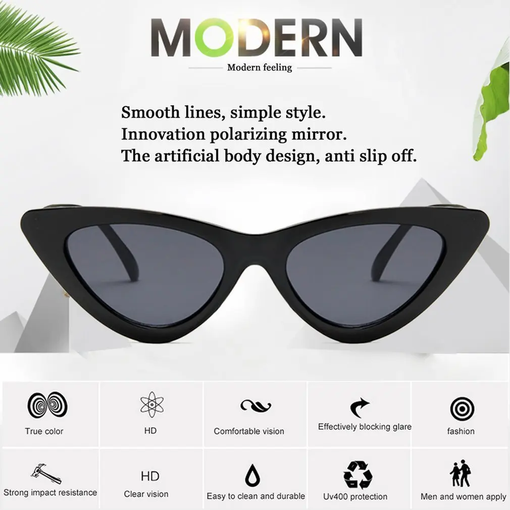 Moda retro Olho Óculos De Sol Gato Vintage Óculos De Sol Mulheres Triangular Óculos De Sol Óculos Oculos De Sol UV400