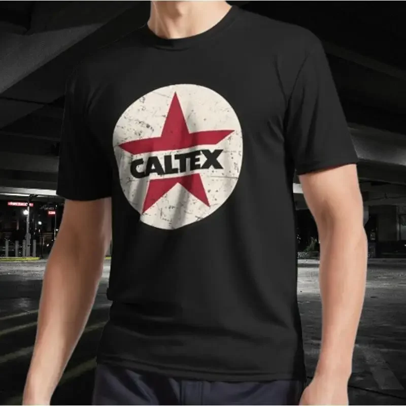 Caltex Oil California Gas Station Logo T Shirt Funny American Men'S
