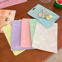 30pcs/set Macarons Candy Colors Jewelry Bags For Necklace Earrings Ring Hair Clip Travel Plastic Jewelry Package Storage Bag