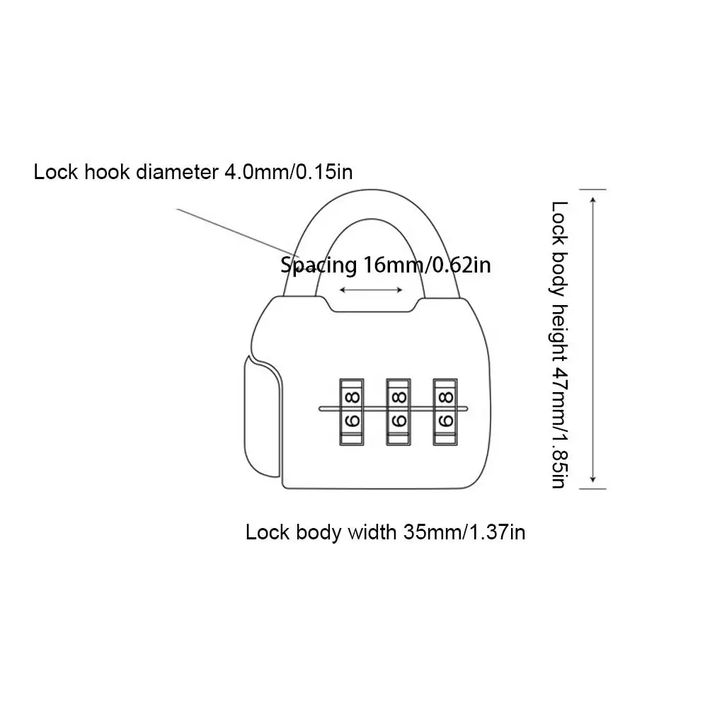 Suitcase Lock com Código de Combinação Digital, Cadeado Mochila, Proteção de Viagem, Hardware Gear, Rosa, Reset, Senha