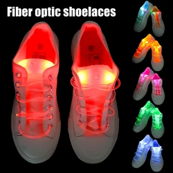 1 Pair Colorful LED Flash Light Up Shoe Laces Party Disco Shoes Strap Glow Stick Shoelaces Boys Girls Multicolor Shoe Strings