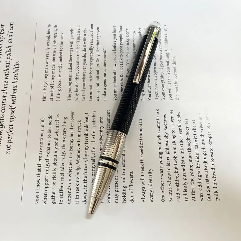 إصدار محدود MB الراتنج الأسود رقعة الشطرنج كريستال ستار رولربال جل قلم حبر جاف تصميم فريد من نوعه رمز سلسلة المكتب NDL33966L #6