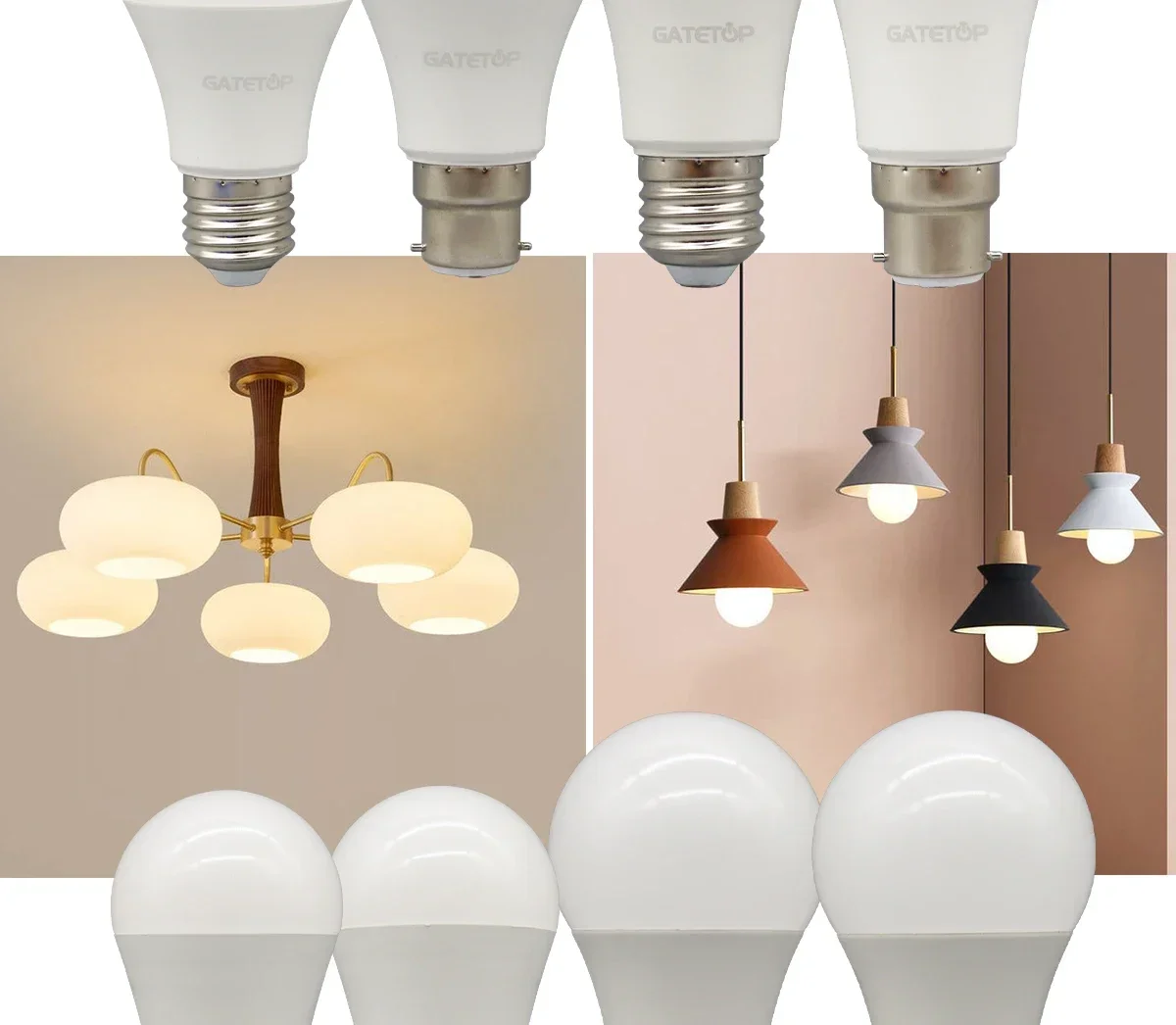 2Pack No Flicker LED Bulb Lamp B22 AC 220V 110V No Flicker 3W 8W 9W 12W 18W 24W Warm Lighting for Home Derection Lamparas Leds