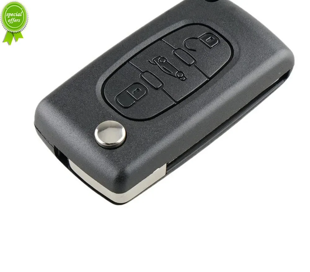 

New Car Key Shell For Peugeot 407 407 307 308 607 Remote Key Case Shell Key Cover 3 Buttons Key Case CE0523 High Quality