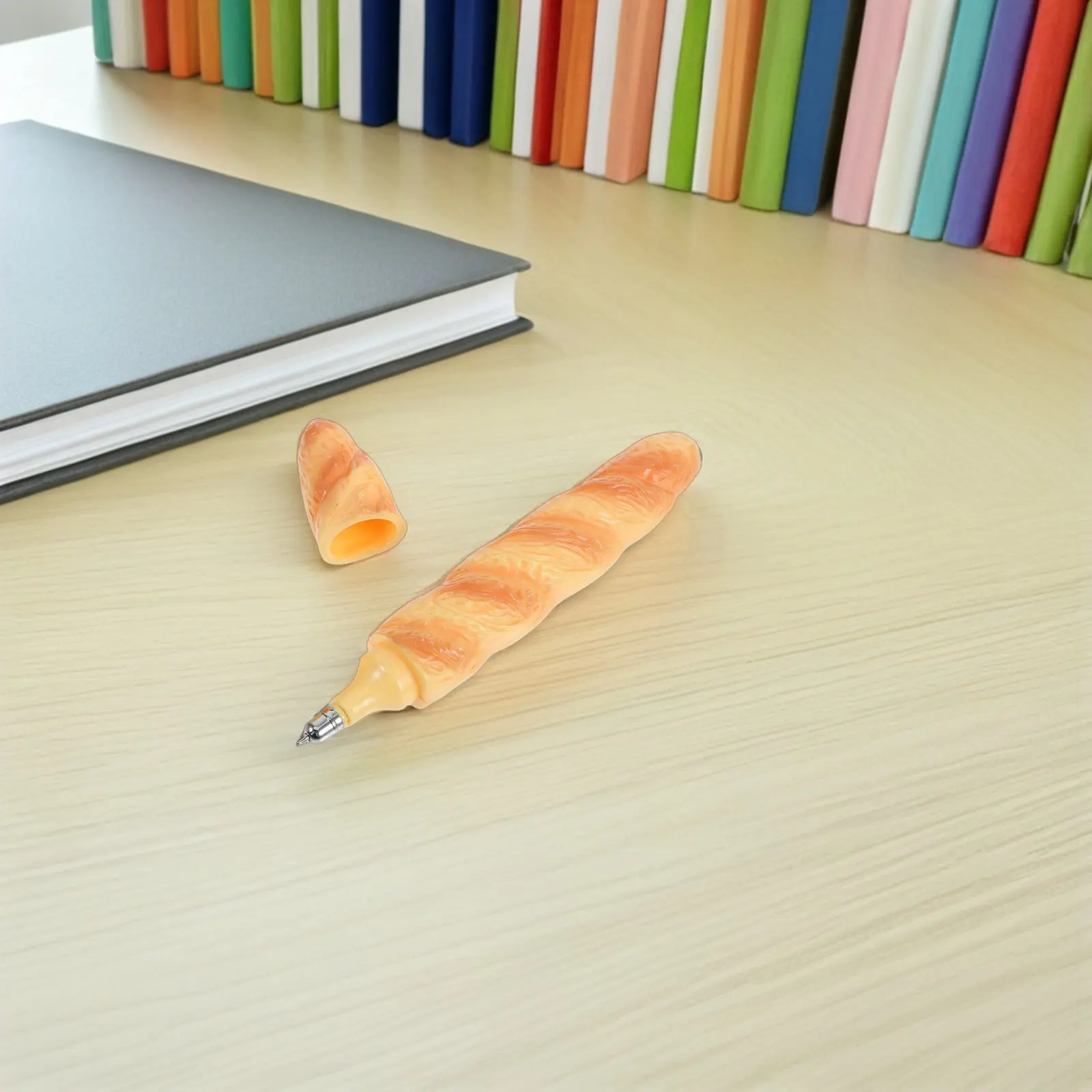 3Pcs Bread Shape Ballpoint Pens Novelty Smooth Black Ink Writing Food Theme Stationery School Office Portable Cute Stationery