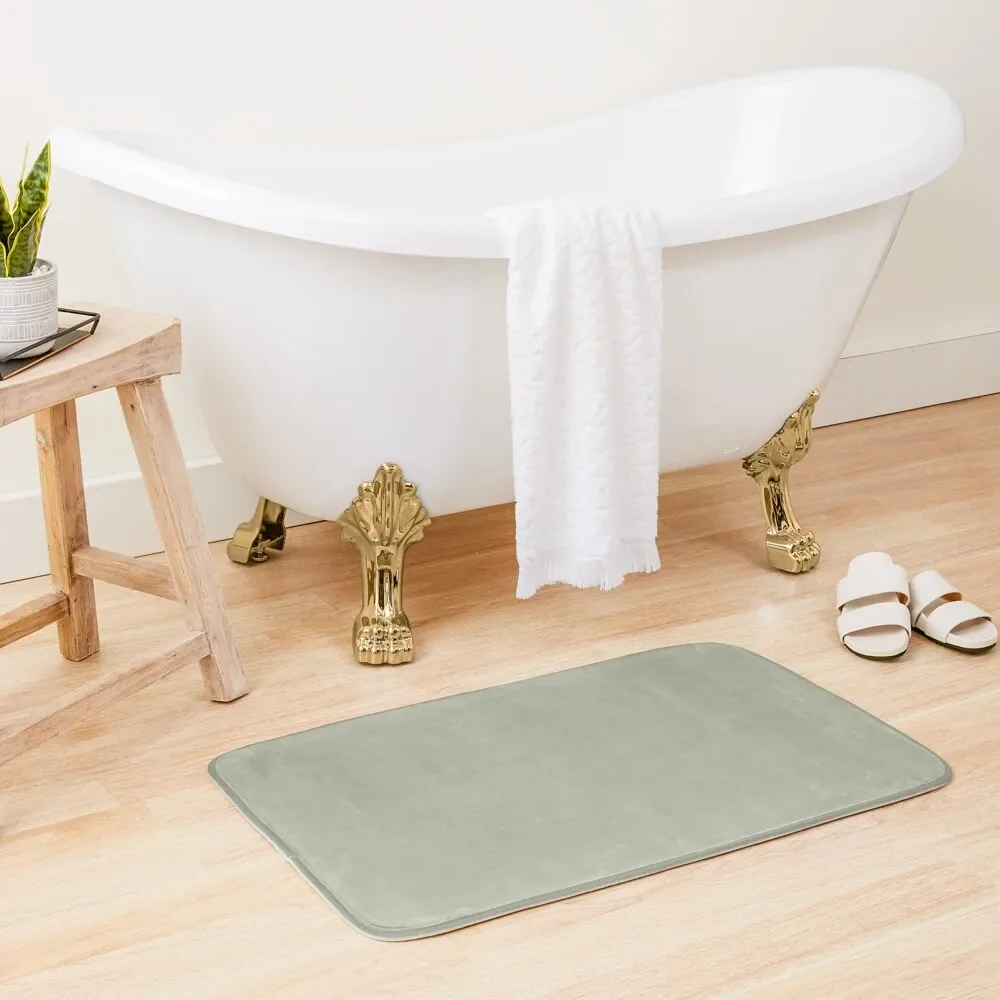 

Solid Linen Sage Bath Mat Non-Slip Pad Bathrooms Accessories Novelties Bathtub Anti Slip Bathroom Rugs And Set Mat