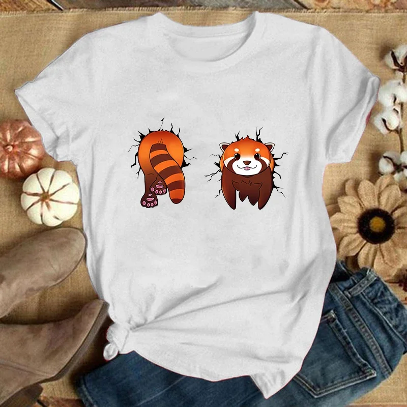 (Premium T-shirt)Cool T-Shirt For Women: Fashion Red Panda T-Shirts, Hilarious Quotes Tee For Casual Wear(Ship Within 24 Hours)