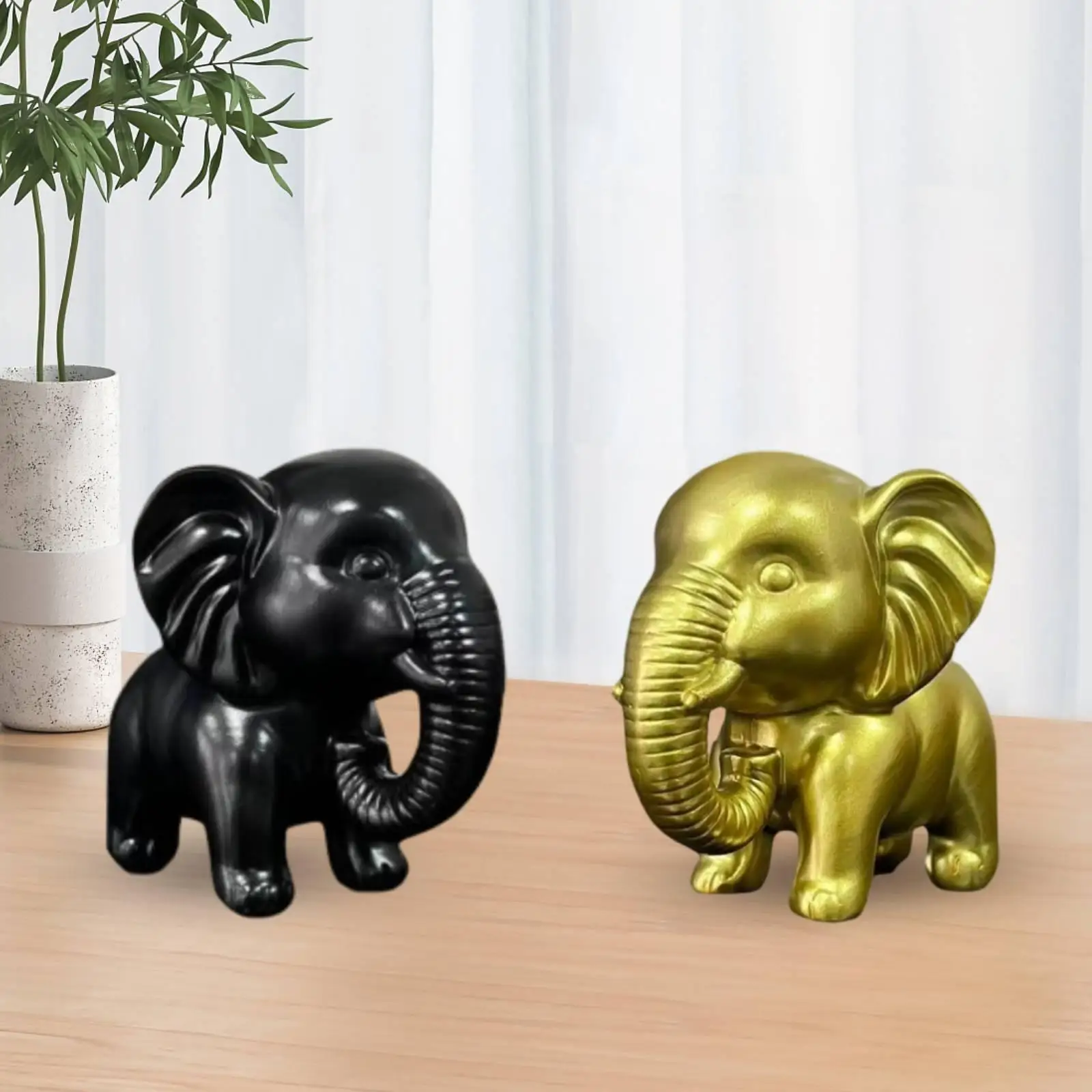 Resin Elephant Decoration Cuteecore Room Decor Interior Figurine for Bookshelf Desk Home Decoration Accessories