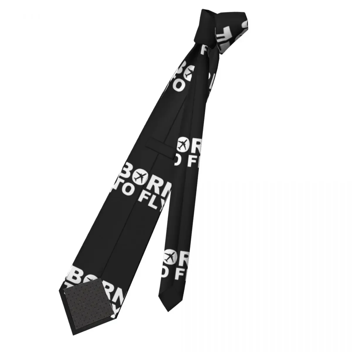 Born To Fly Captain Stripes Men Necktie Silk 8 cm Narrow Pilot Air Fighter Neck Tie for  Shirt Accessories Gravatas Gift