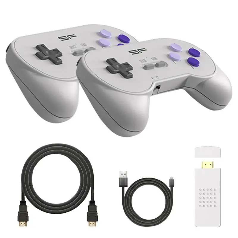 Mini Video Game Console 4K HD Double Wireless Controller Game Stick 3000 Games Double Players Retro Games For Christmas Gift