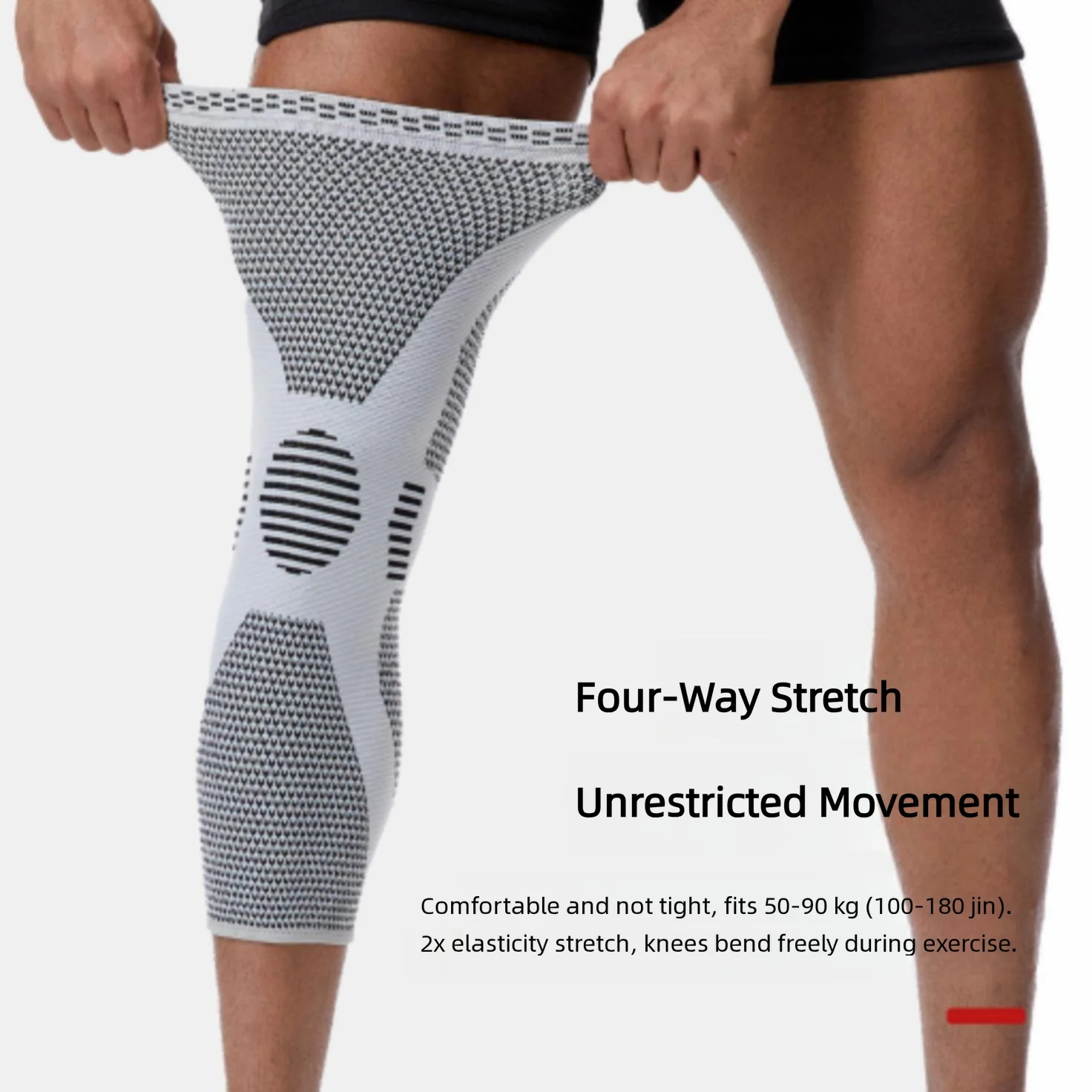 Knitted Nylon Sports Knee Pads Three-Dimensional Compression With Tightening Breathable Warm Men And Women'S Protective Gear