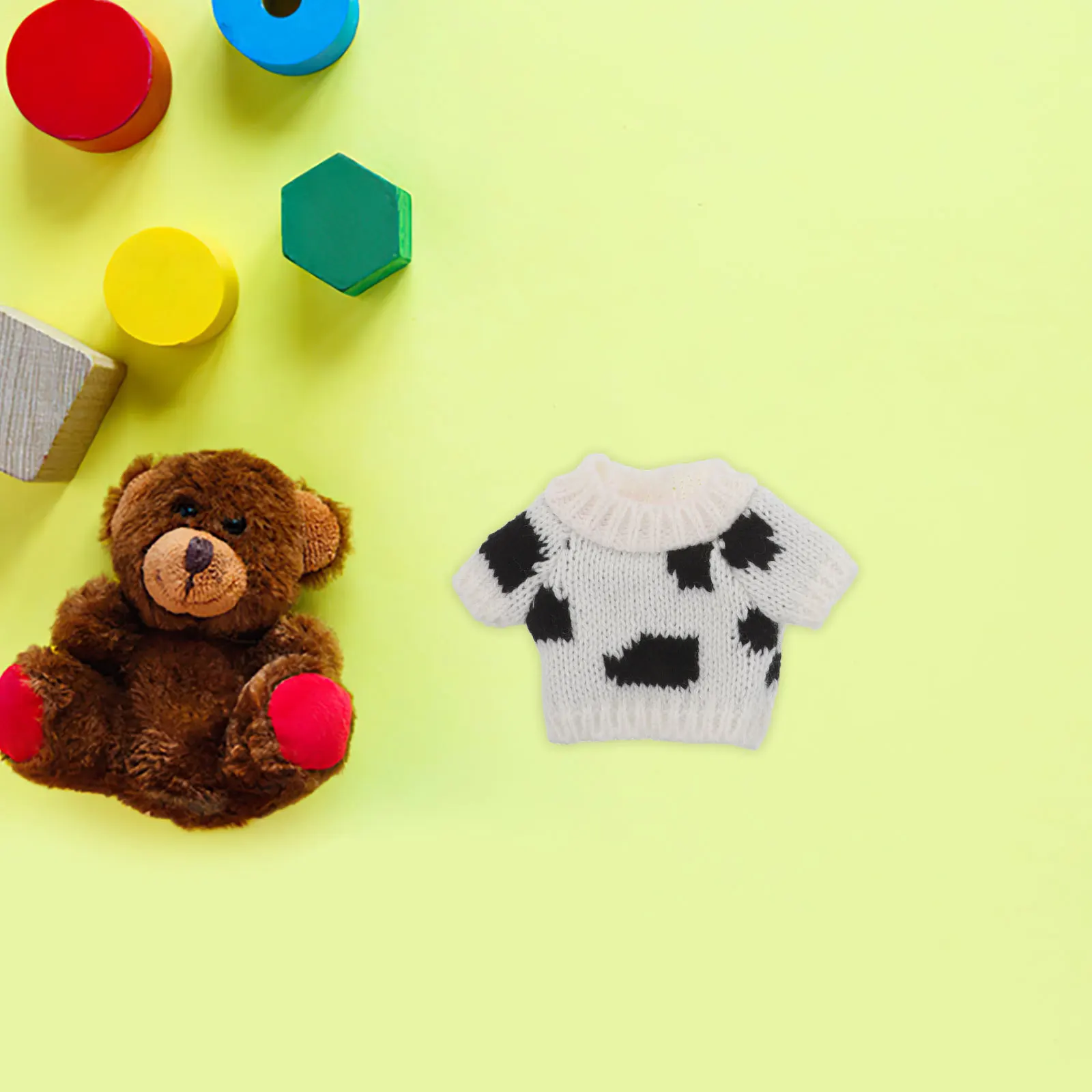 ชุดเสื้อผ้ากอธิคสีดำขาว 4 ชิ้น สำหรับตุ๊กตาหมีขนาด 30 ซม. ชุดฤดูหนาวสำหรับตกแต่งบ้านตุ๊กตา ของเล่นเสื้อผ้าตุ๊กตา