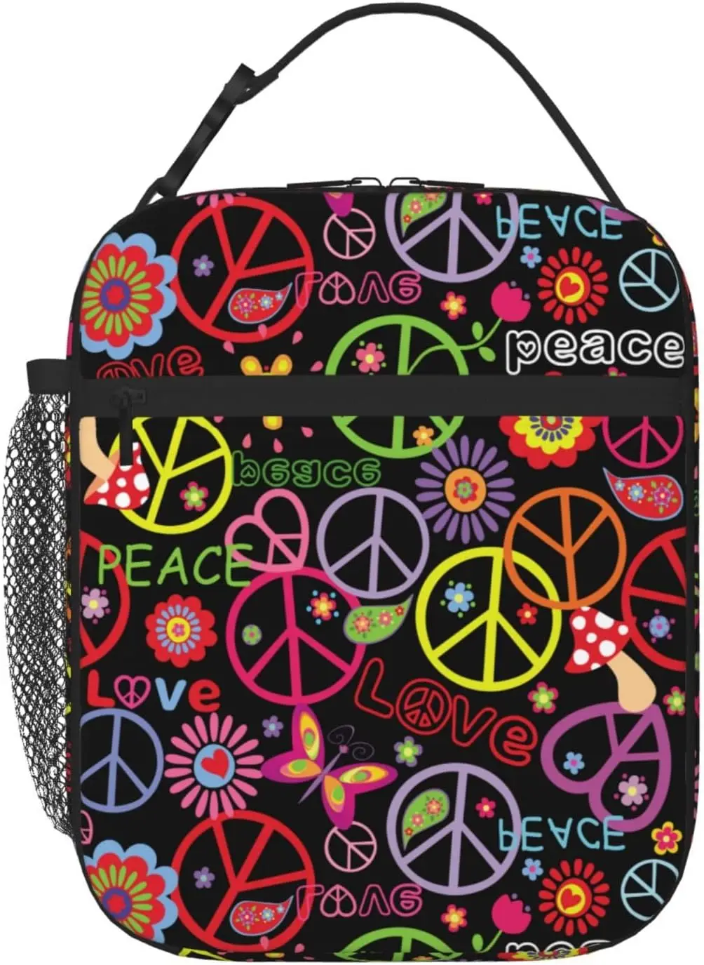 Retro Colorful Polka Dot Insulated Lunch Bag Reusable Cooler Lunch Box Portable Leakproof Thermal Container Tote Bags for Girls
