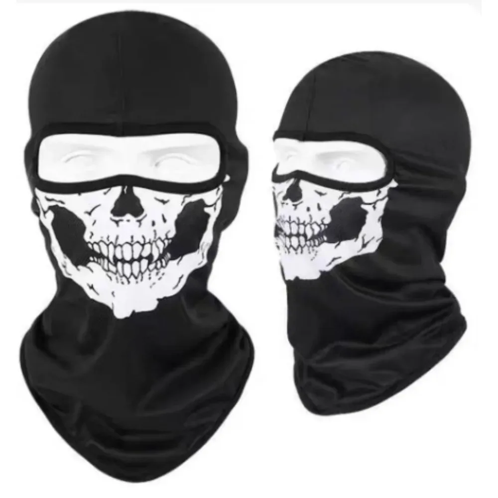Halloween Skull Print Balaclava Cosplay Costume Ghost Full Face Bike Face Mask Outdoor Motorcycle Riding Men Hat Ski Caps view 4