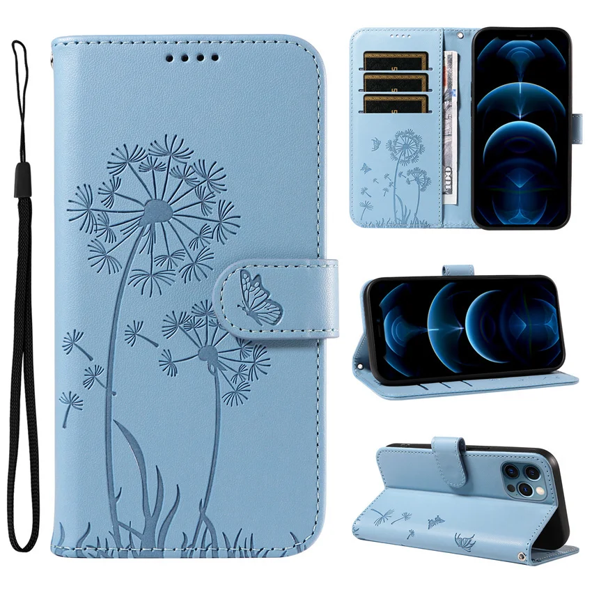 Dandelion Butterfly Case For OPPO A36 A38 A54 A54S A55 A57 A57S A58 A60 A74 A76 A77 A78 A79 A93 A94 A95 A96 A98 5G 4G Back Cover