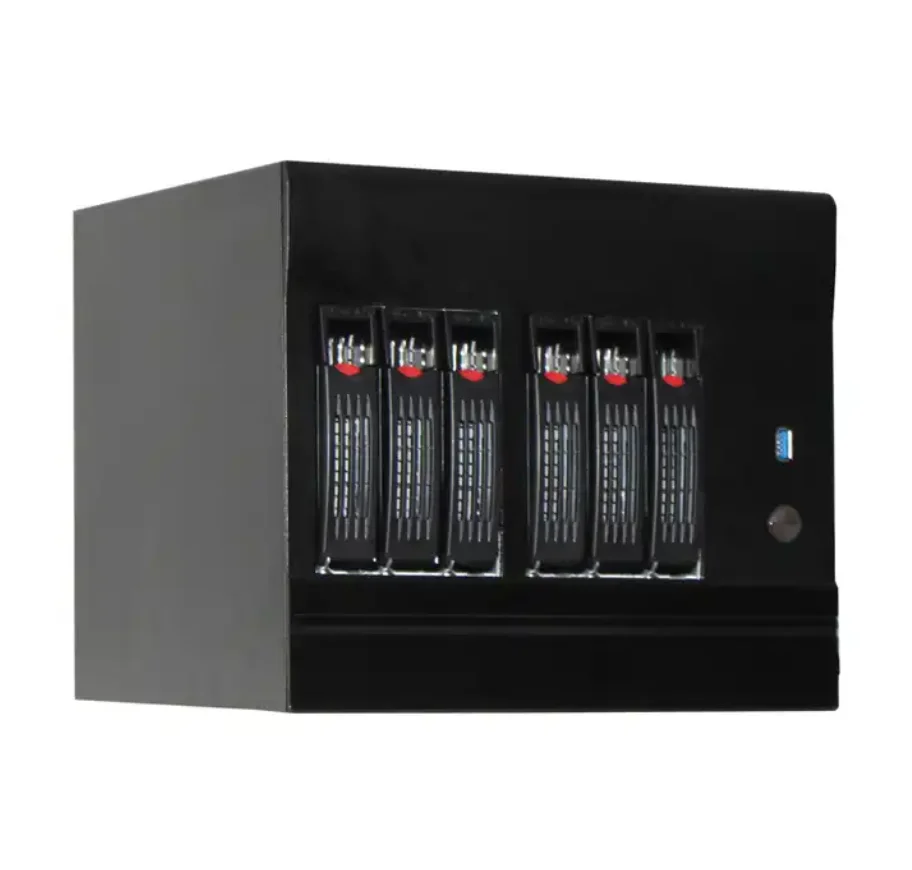 

Full set 6 Bay NAS 3.5" SATA HDD Hot-Swap Premium Mini-ITX NAS Cloud Storage Server case tower server with motherboard