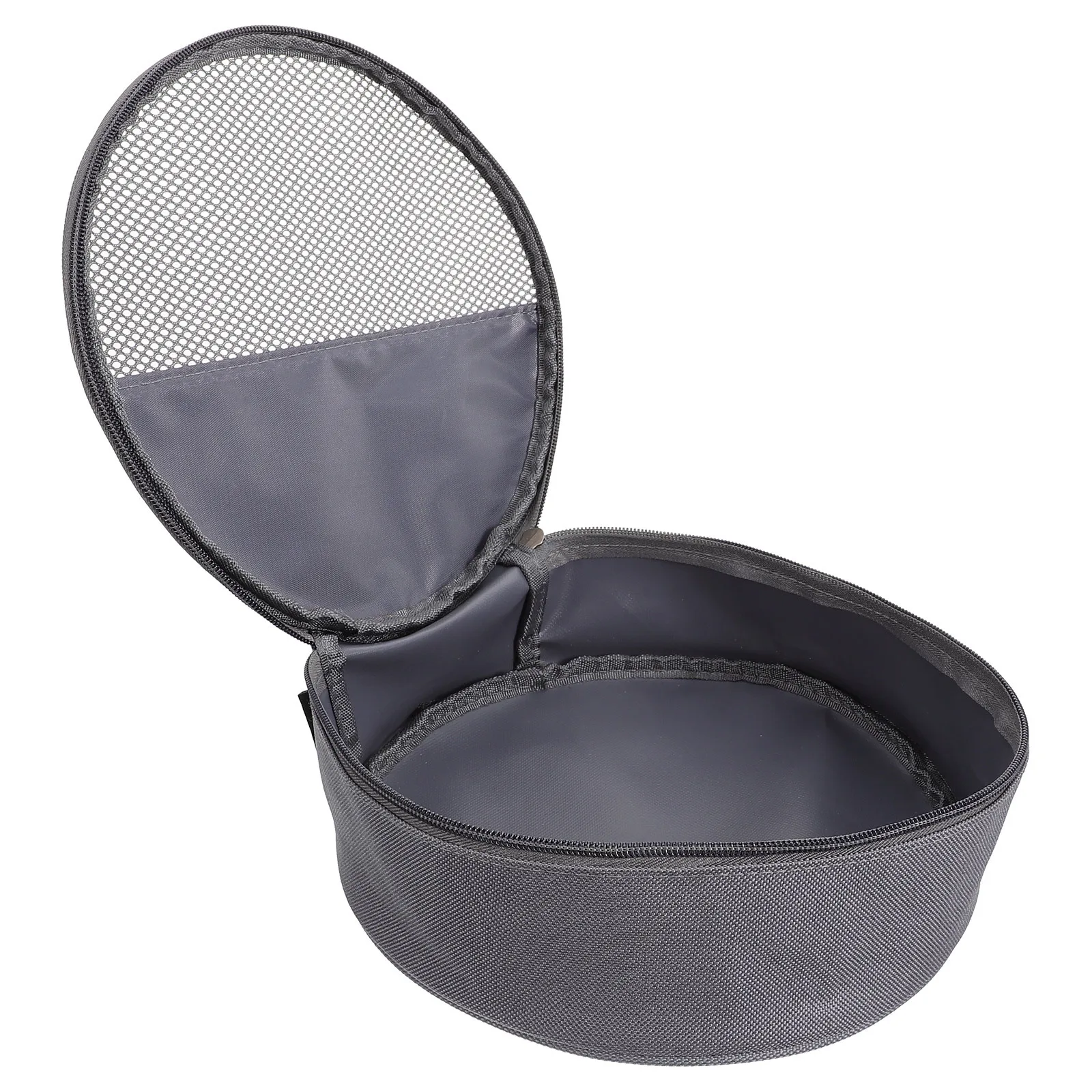 

Spacious Outdoor Tableware Bag Picnic Dish Organizer Mesh Compartments Durable Storage Camping Picnic Home Use Round Plate