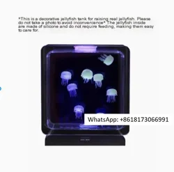 Kleur Veranderende Led Fish Tank Simulatie Dynamische Kwallen Aquarium Huisdier Creatieve Sfeer Licht Desktop Geomantie Decoratie Cadeau