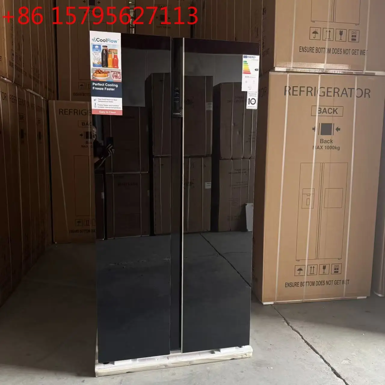 Large capacity air-cooled frost-free frequency conversion door refrigerator LG-MK691WBP