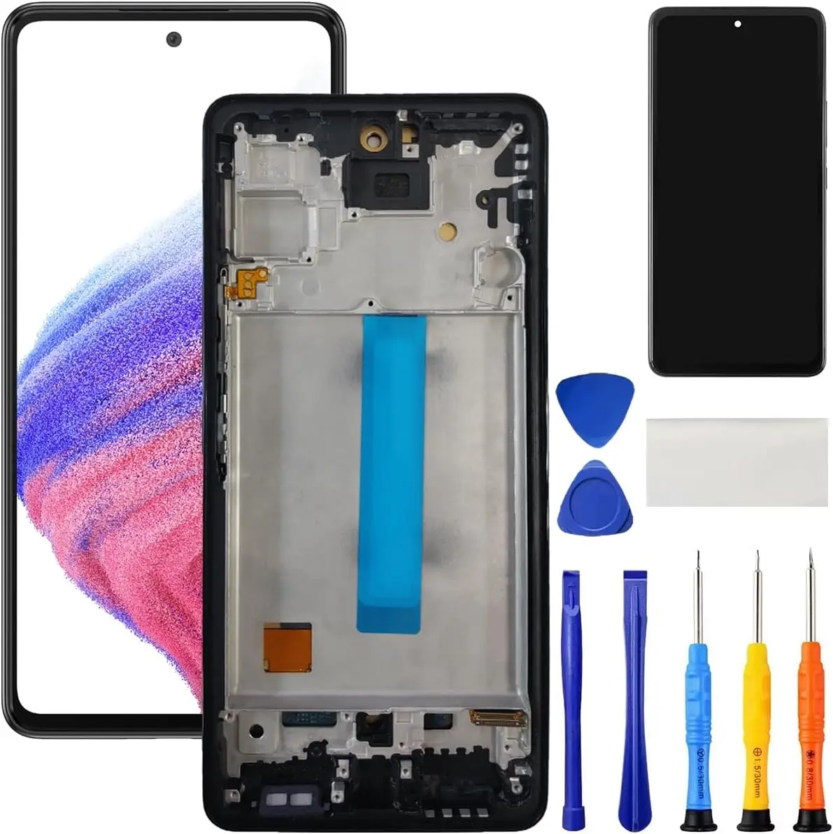 

Замена экрана для A53 5G с рамкой, для моделей SM-A536U, A536B, A536E, A536W LCD