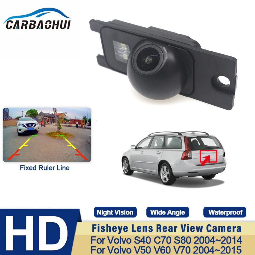 

HD CCD 1080*720P Plate Light License Rear View Camera For Volvo S40 C70 S80 V50 V60 V70 2004~2015 Night Vision Backup Camera