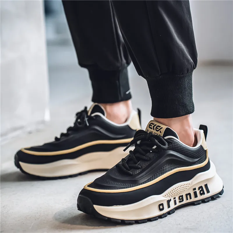 

Новинка 2025, классические мужские кроссовки на толстой подошве, увеличенная высота, дышащие повседневные кроссовки на мягкой подошве, Zapatillas Deportivas