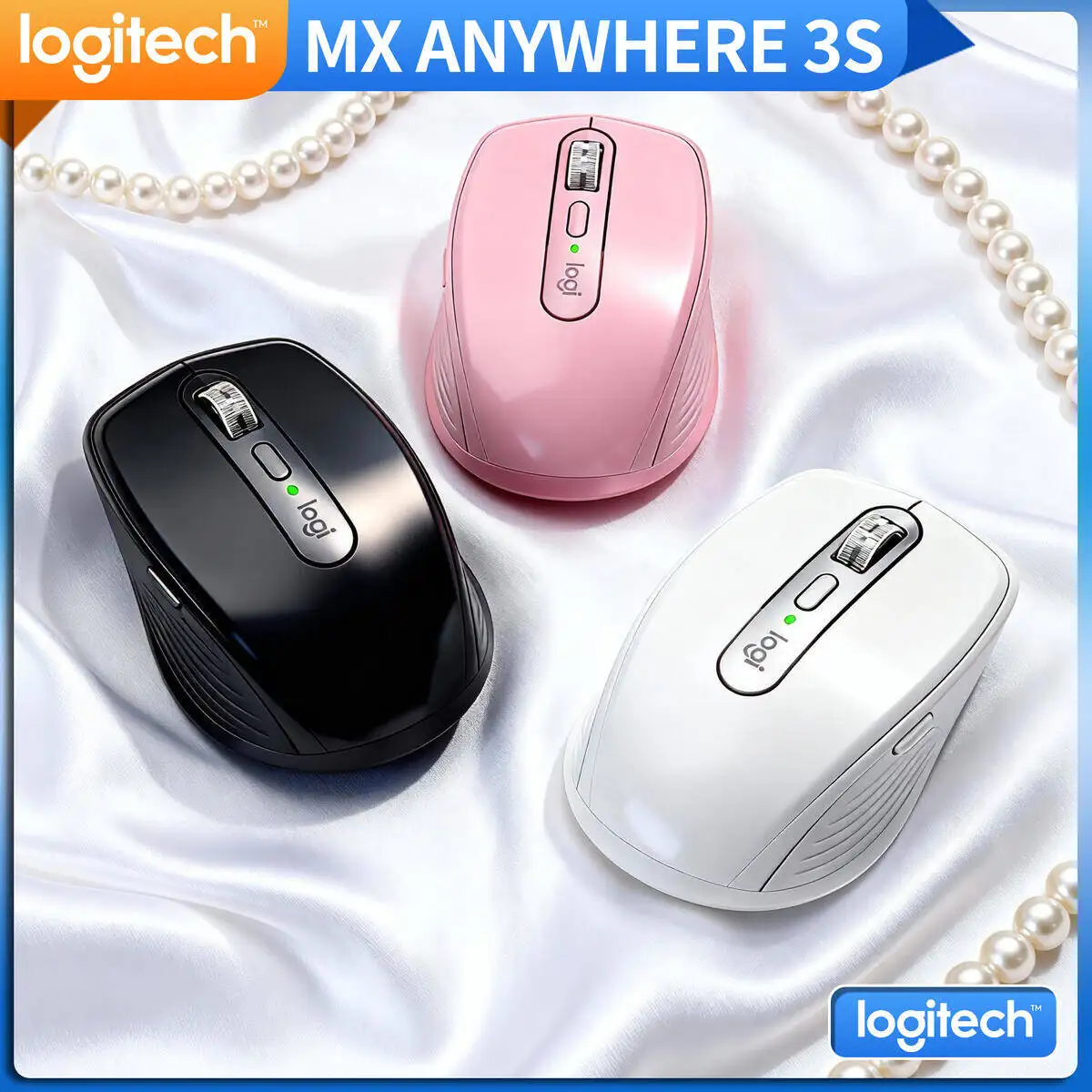 

Logitech MX Anywhere 3S Bluetooth Office Mouse Custom DPI Fast Scrolling Silent Clicks for Windows Mac Laptop