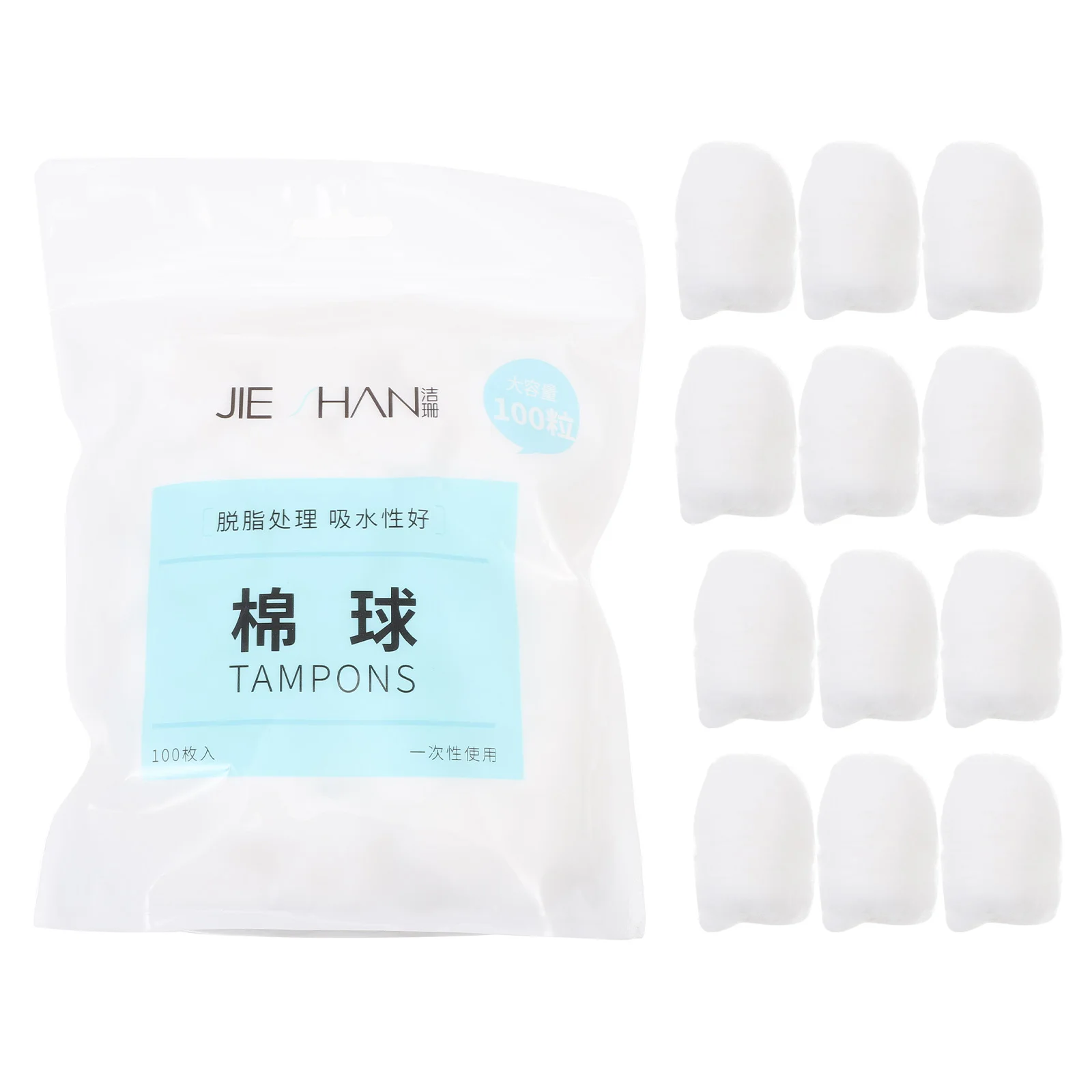 200 Pcs Face Cotton Pads Absorbent Balls for Tattoos Shop Dedicated White