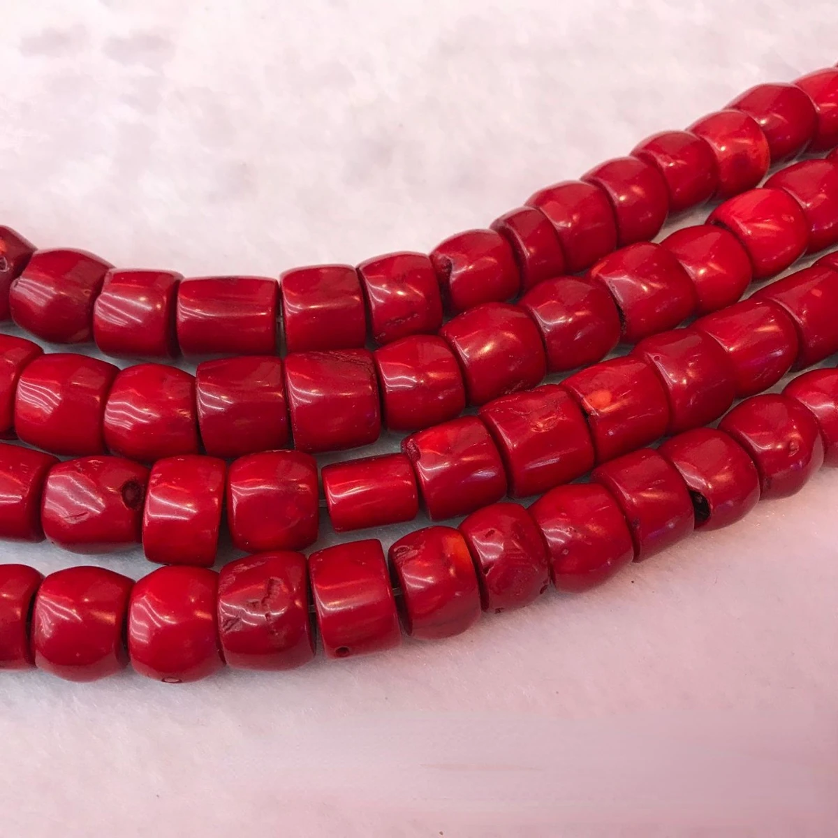 about 8-16mm Red Coral Large Bucket Spacer Loose Beads DIY for Necklace Accessories Natural Stone Women Jewelry Making Design