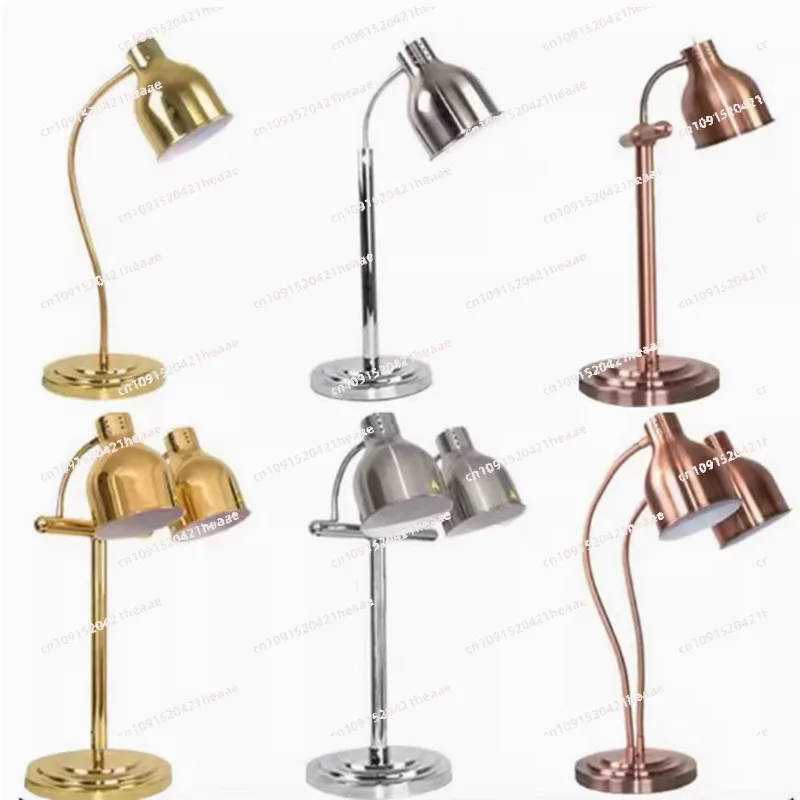 Single and double head buffet food insulation table lamp catering heating lamp barbecue lamp food warming