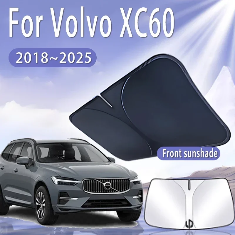 

Foldable Car Sun Visor For Volvo XC60 2018~2025 2022 Front Windshield Sunshade Heat Insulation Summer Cooling Auto Accessories