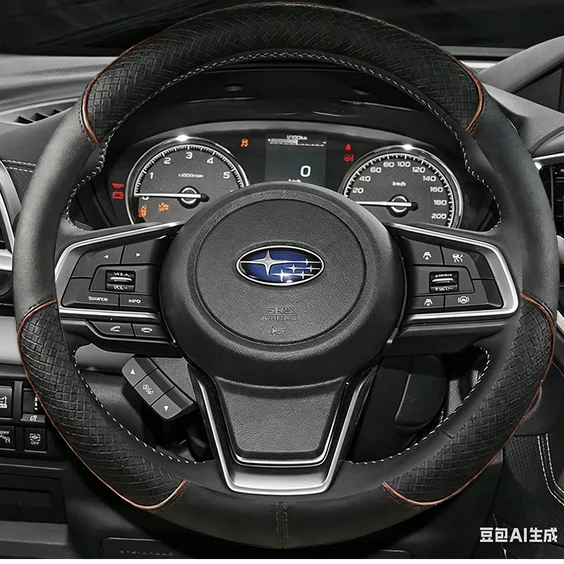 For Subaru STI Brz Wrx Xv Ascent Forester Outback Impreza Legacy Car Suede 3D Coining Logo Antislip Leather Steering Wheel Cover - view 5