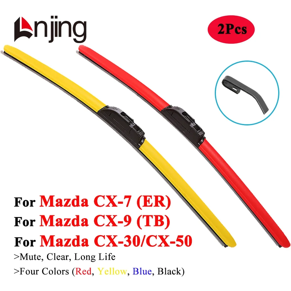 

LNJING Colorful Wiper Blades For Mazda CX-30 DM CX-50 VA CX-7 ER CX-9 TB SUV 2006 2010 2012 2016 2018 2019 2020 2022 2023 2024