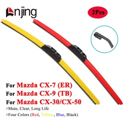 LNJING Colorful Wiper Blades For Mazda CX-30 DM CX-50 VA CX-7 ER CX-9 TB SUV 2006 2010 2012 2016 2018 2019 2020 2022 2023 2024