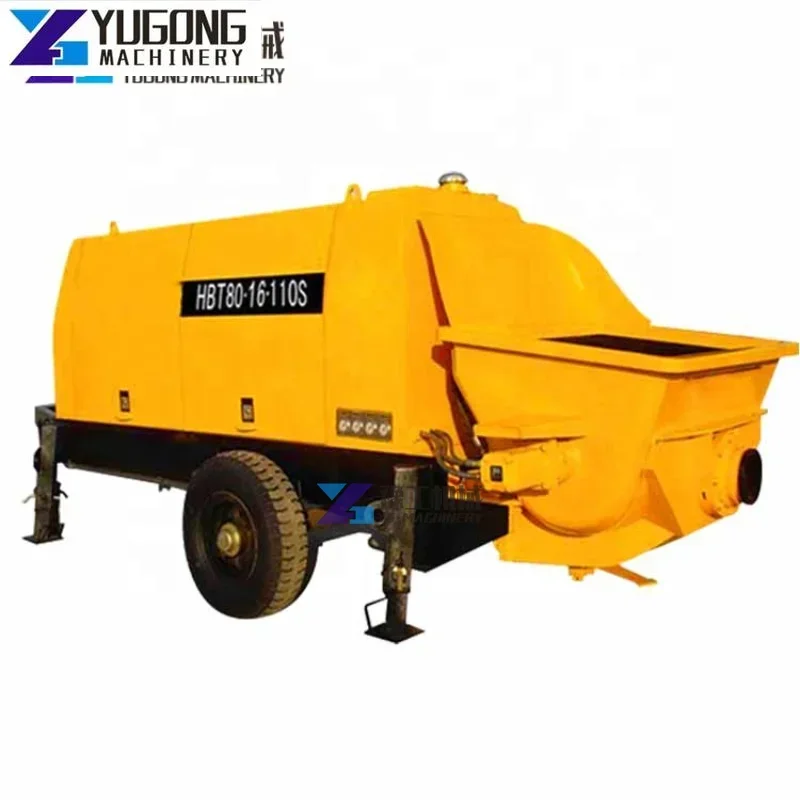 Factory Price Diesel Mini Concrete Pump Small Concrete Mixer with Pump Concrete Trailer Mobile Pump Machine