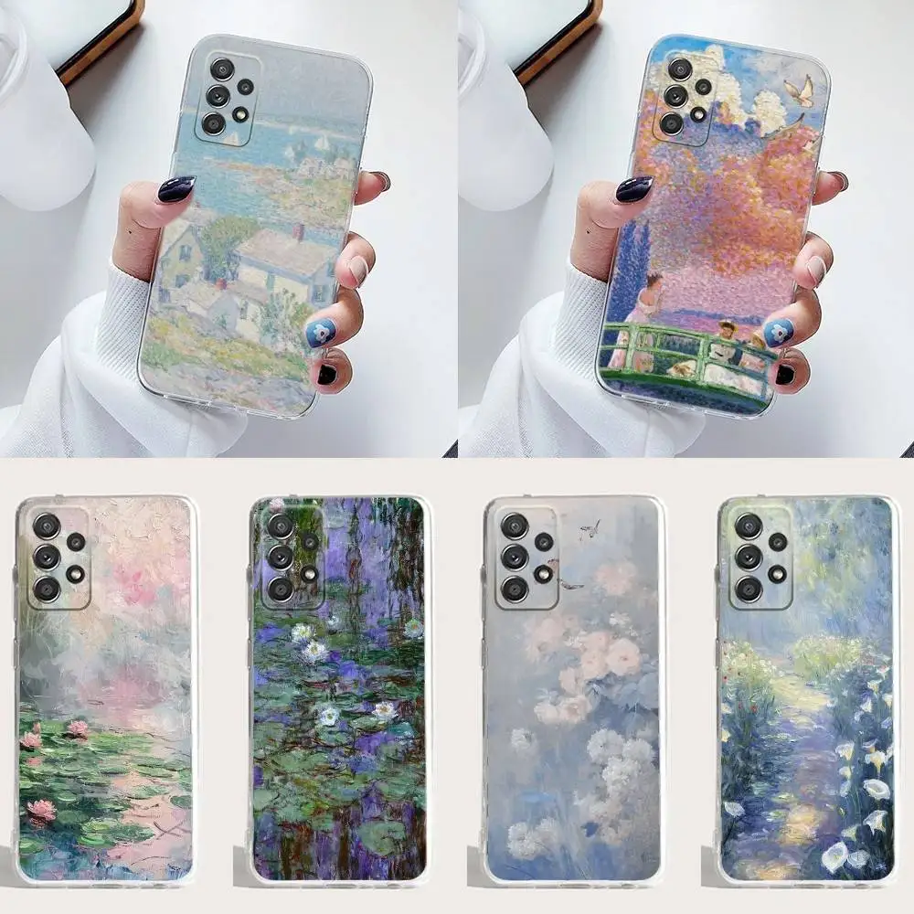 

Claude Monet Painting Art Aesthetic Phone Case Silicone For Samsung S30,23,21,22,20FElite,S10,9PIus Note20ultra Soft Transparent