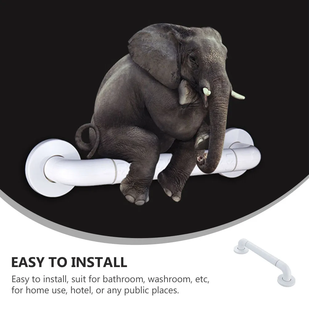 

1 комплект, прочный поручень для ванной комнаты, безопасный поручень, белый нескользящий подлокотник для ванной комнаты для пожилых людей с ограниченными возможностями для дома, отеля, туалета