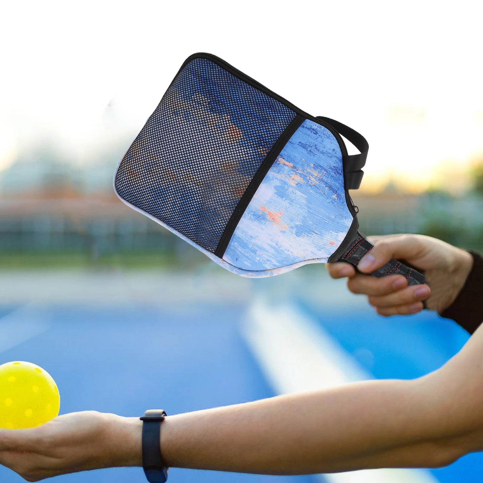 

Pickleball Racket Protective Cover Blue Diving Cloth Portable Outdoor Sports Reusable Lightweight Compact Practical Gift