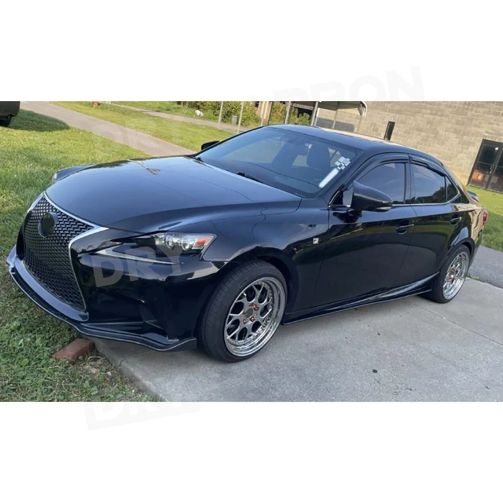 for Lexus IS250 IS350 F Sport 2013-2020 Carbon Fiber Side Skirts Rocker Panels Body Kits Spoiler Car Styling Accessories FRP view 5